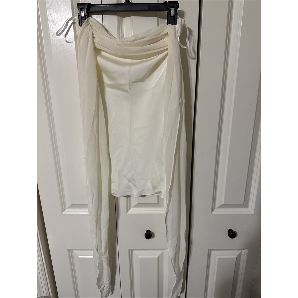 Women's NWT Hello Molly Cream Satin Mini Dress Size 4 Coquette